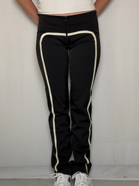 Pantalon noir avec détails M vintage