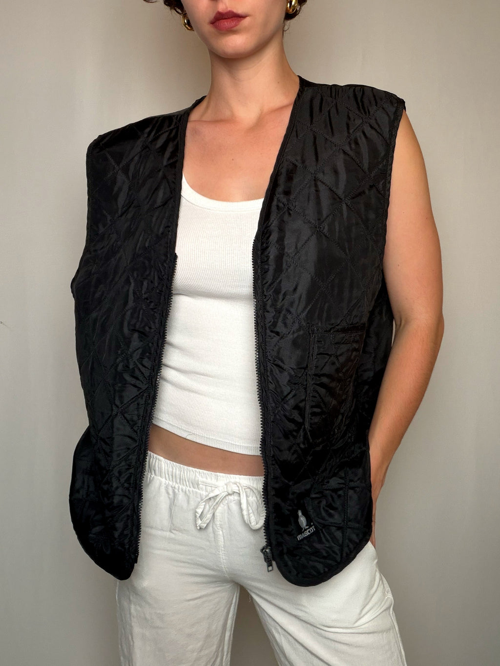 Gilet matelassé Noir Mascot XL vintage