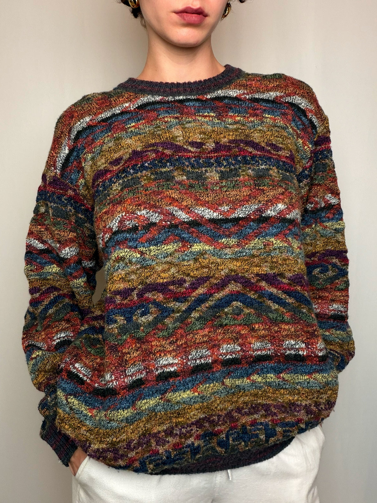 Pulle en laine Multicolore L/XL vintage