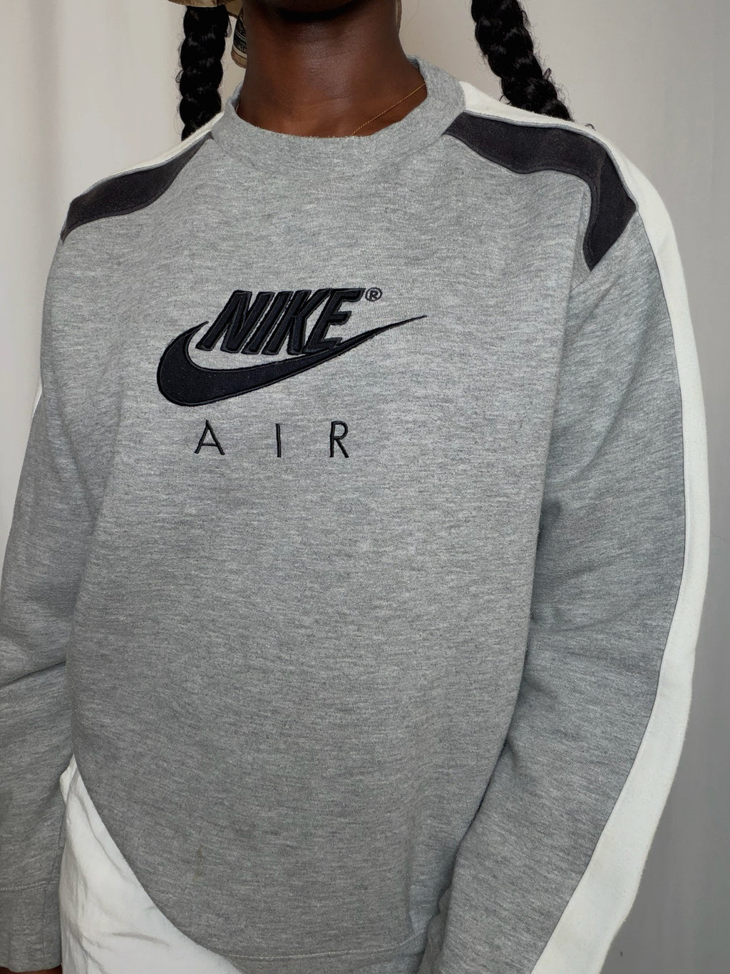 Sweat Gris Chiné Nike M vintage