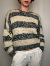 Pull tricoté Rayé M/L vintage