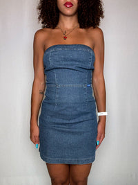 Robe En jean à paillettes S/M vintage