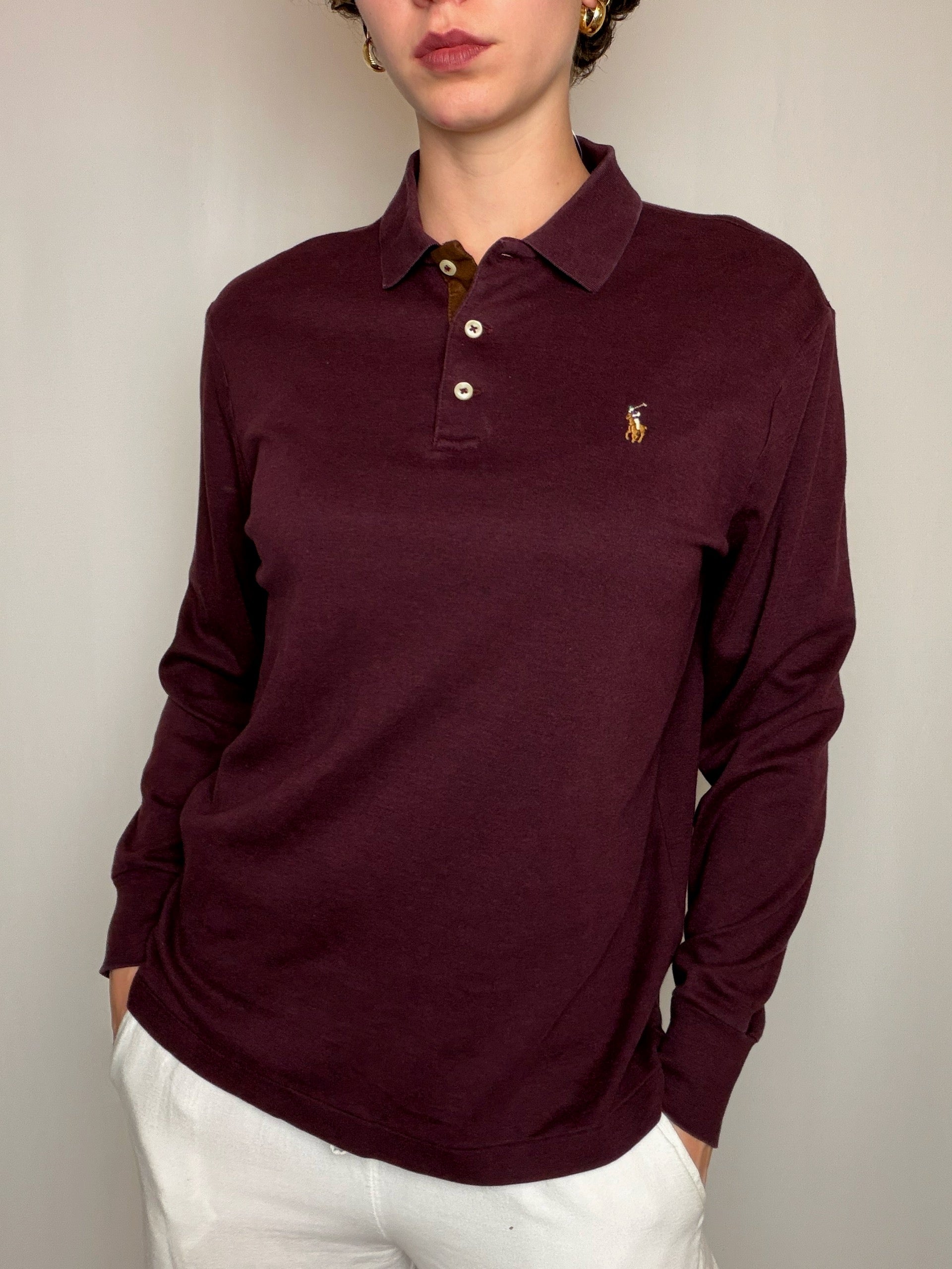 Polo Bordeaux Ralph Lauren S/M vintage
