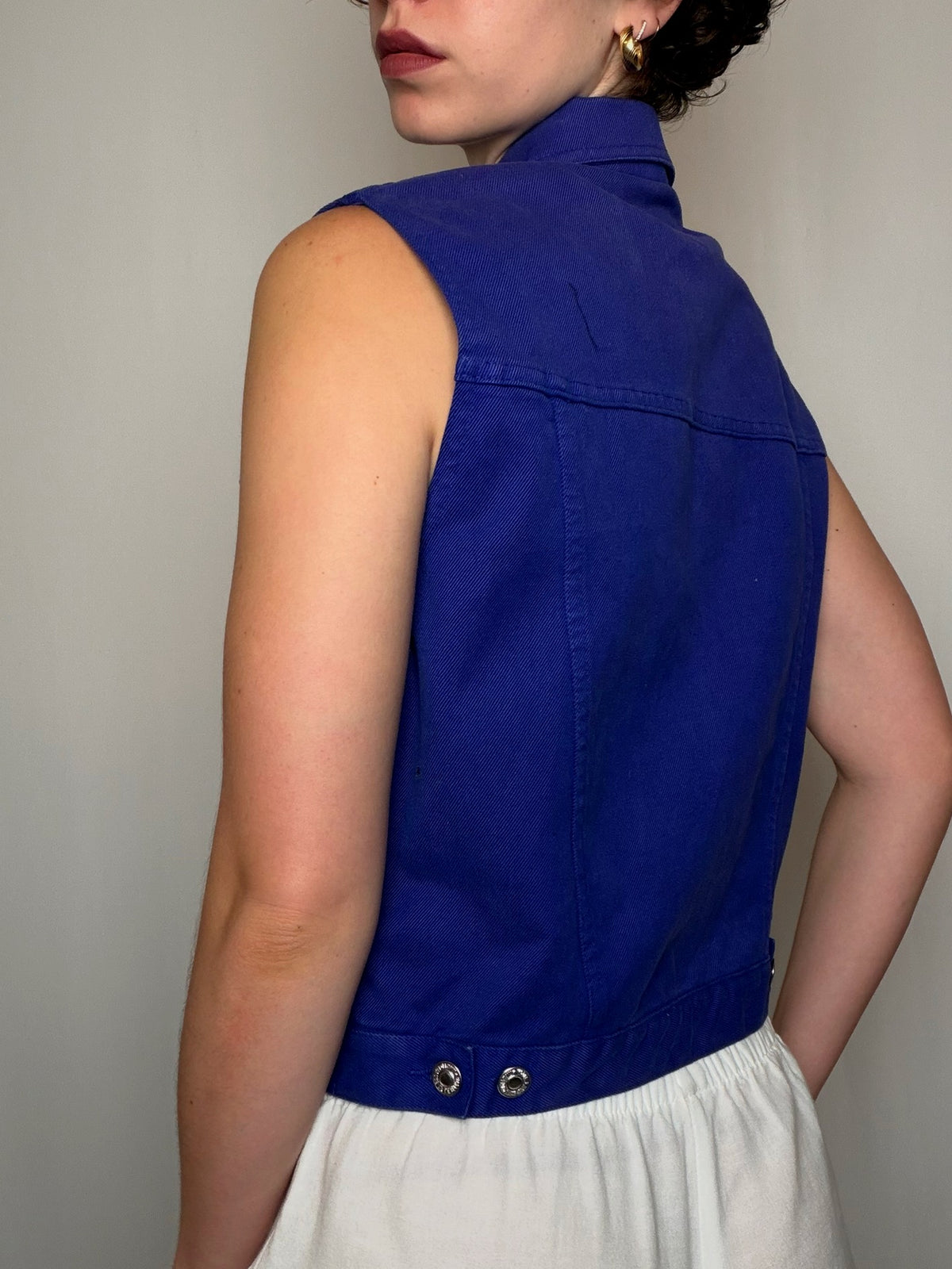 Gilet violet Benetton S vintage