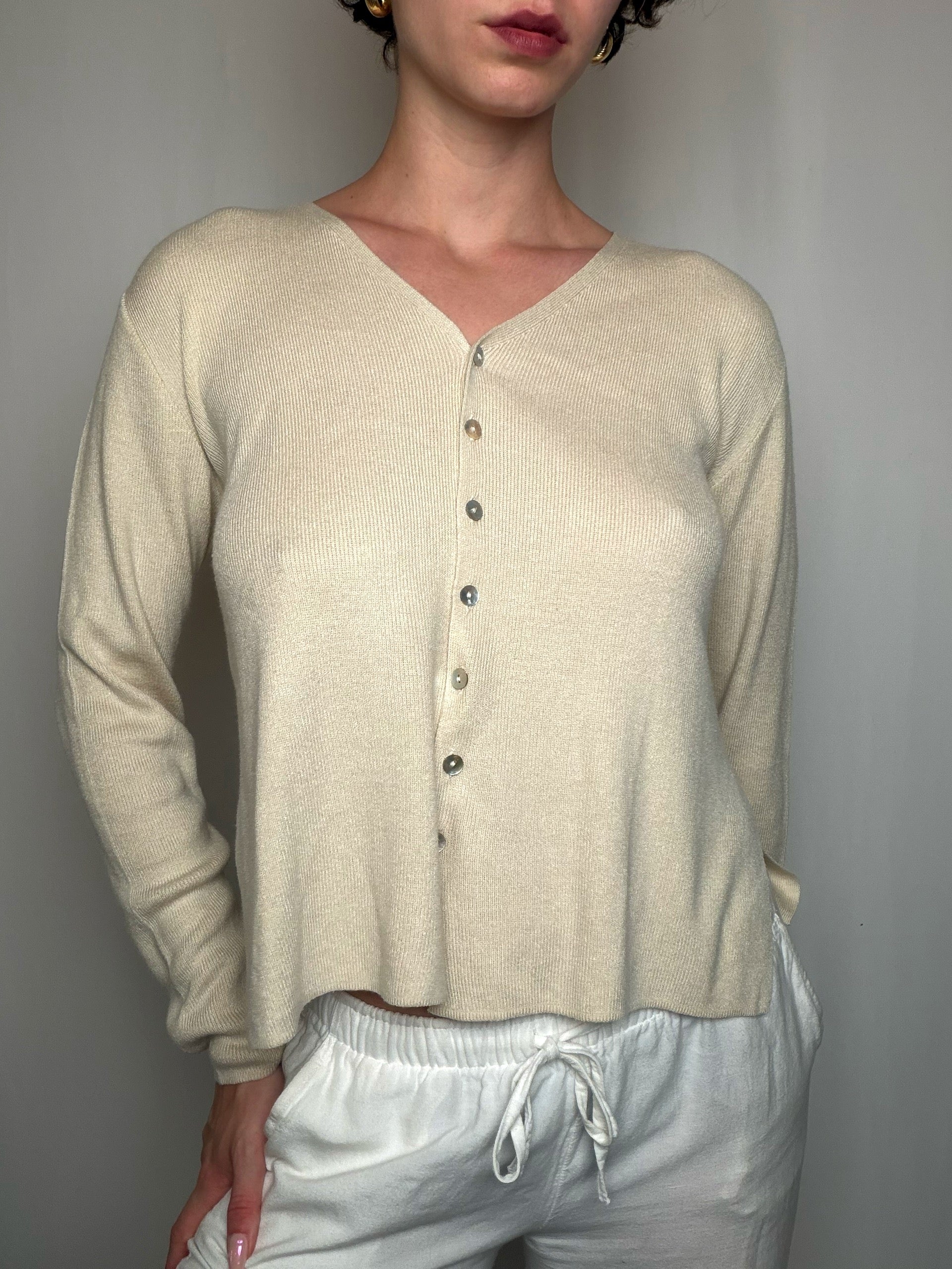 Cardigan Écru M vintage
