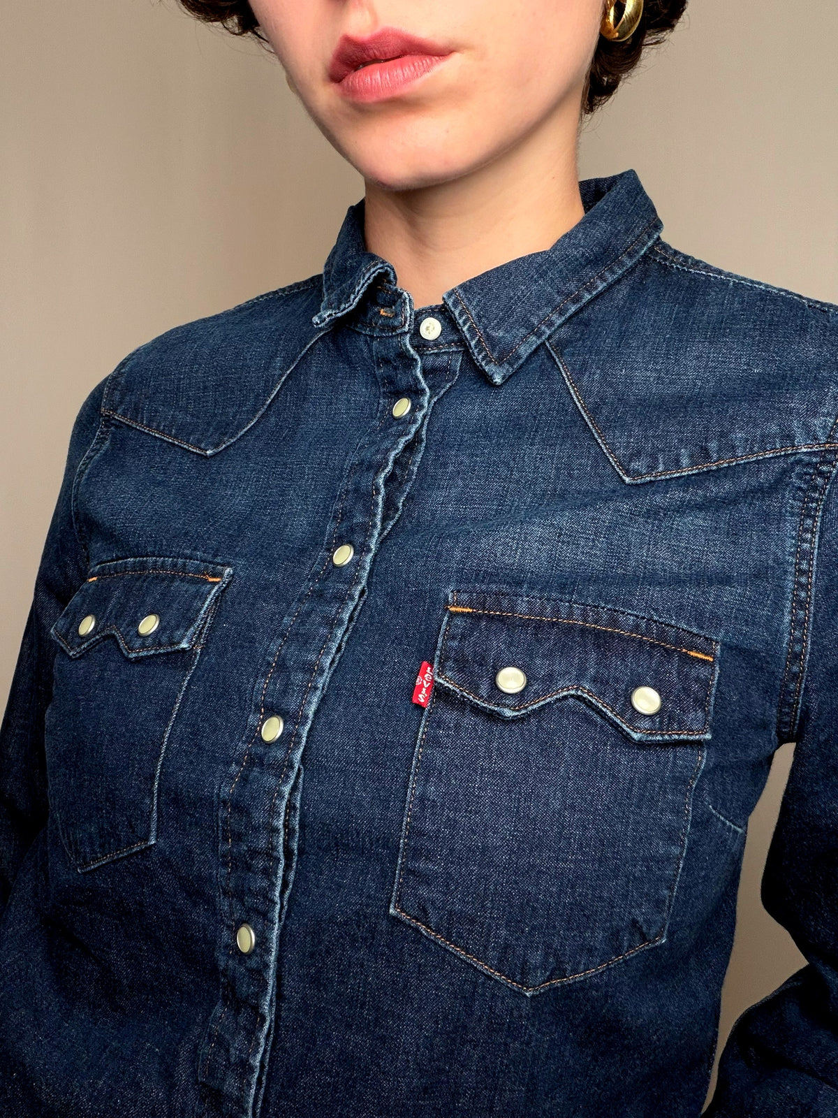 Chemise en jean Bleu Foncé Levi's M vintage