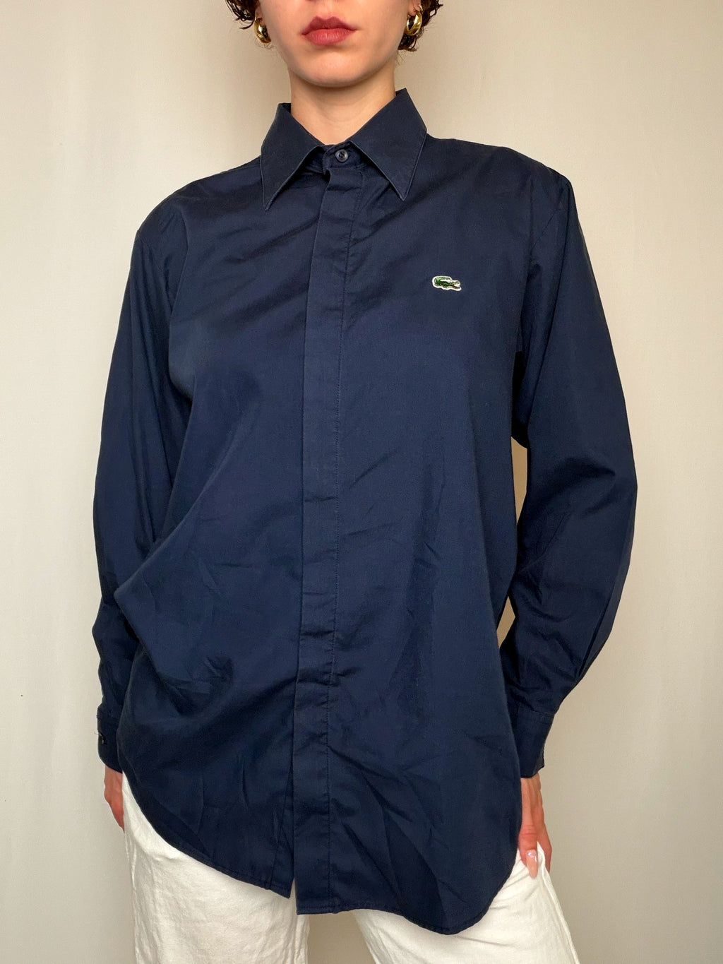 Chemise marine Lacoste M vintage