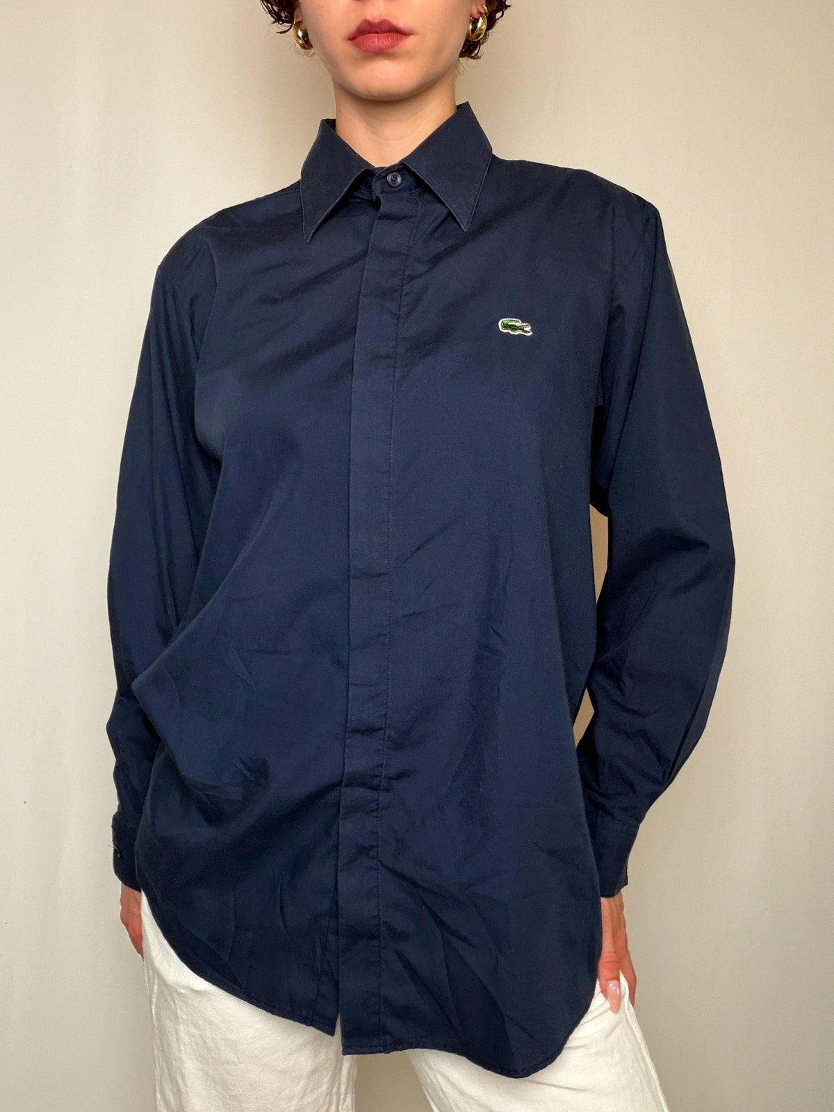 Chemise marine Lacoste M vintage