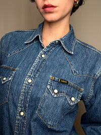 Chemise en jean bleu Lee S vintage