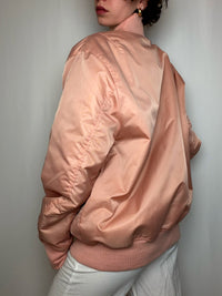 Bomber Rose Poudré Stüssy XL vintage