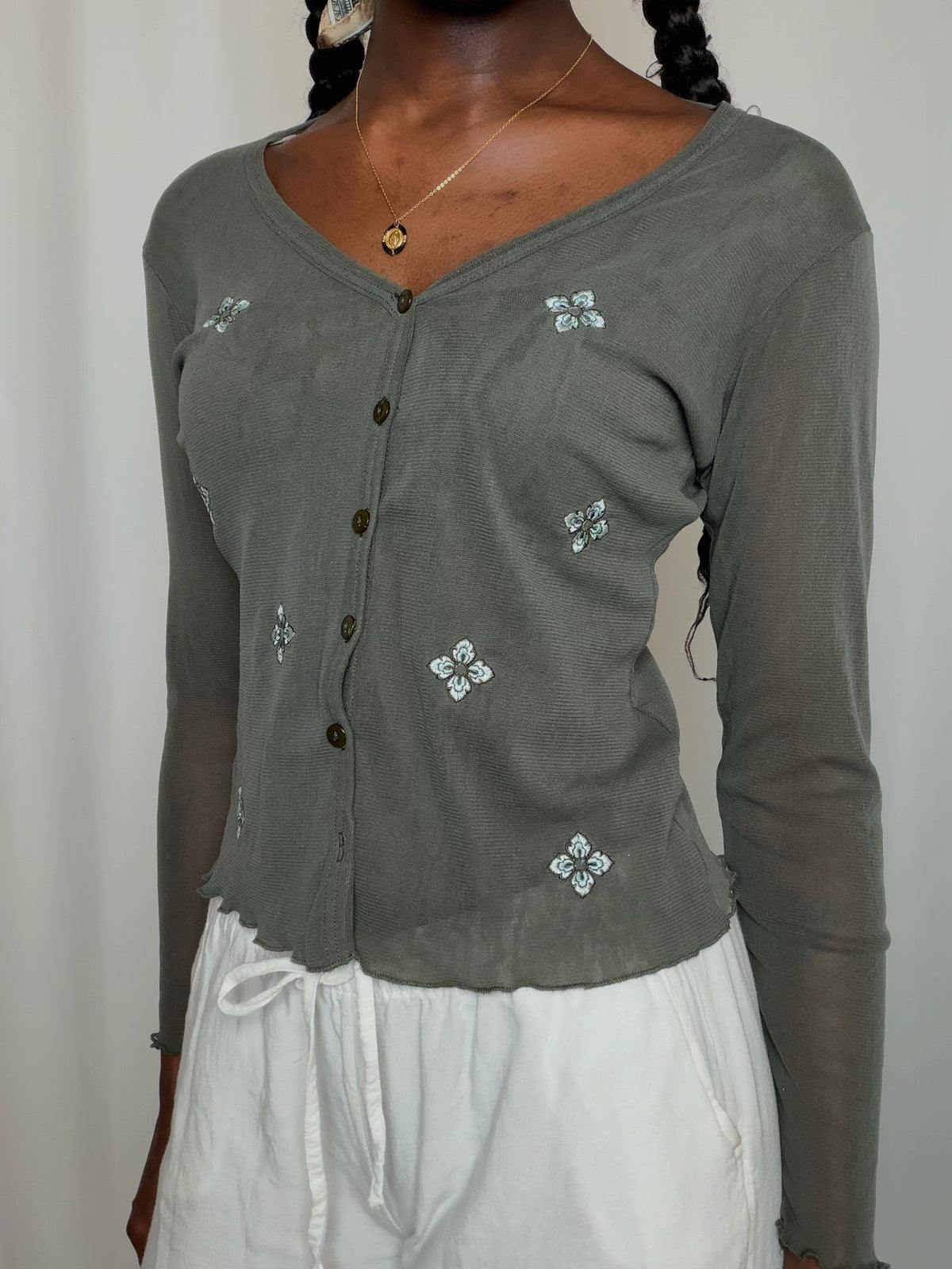 Top Vert Kaki S/M vintage