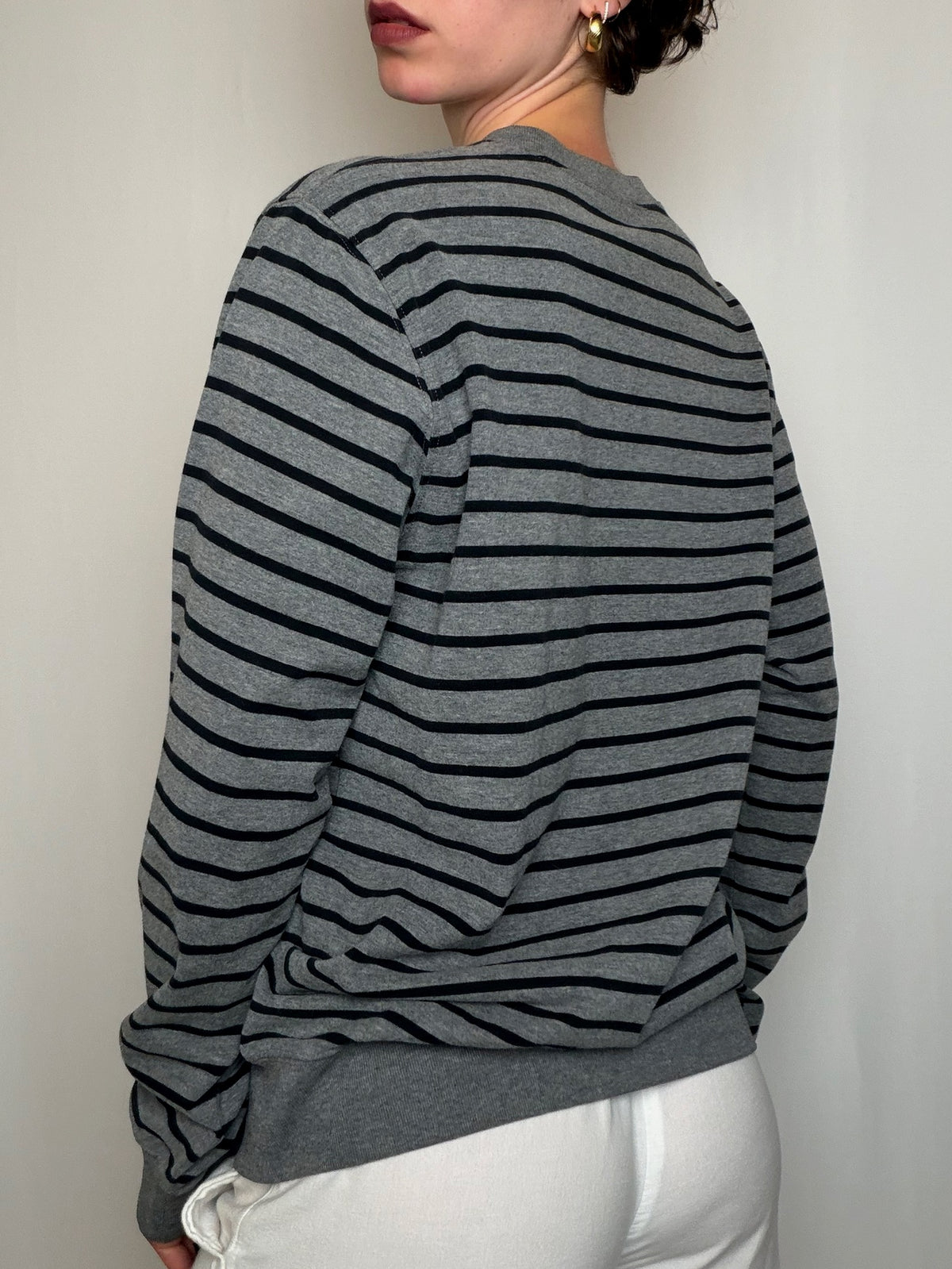 Sweat gris rayé Carhartt M vintage