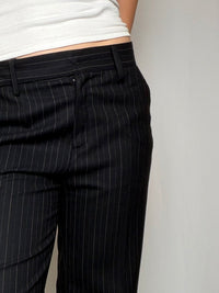 Pantalon noir rayé S vintage