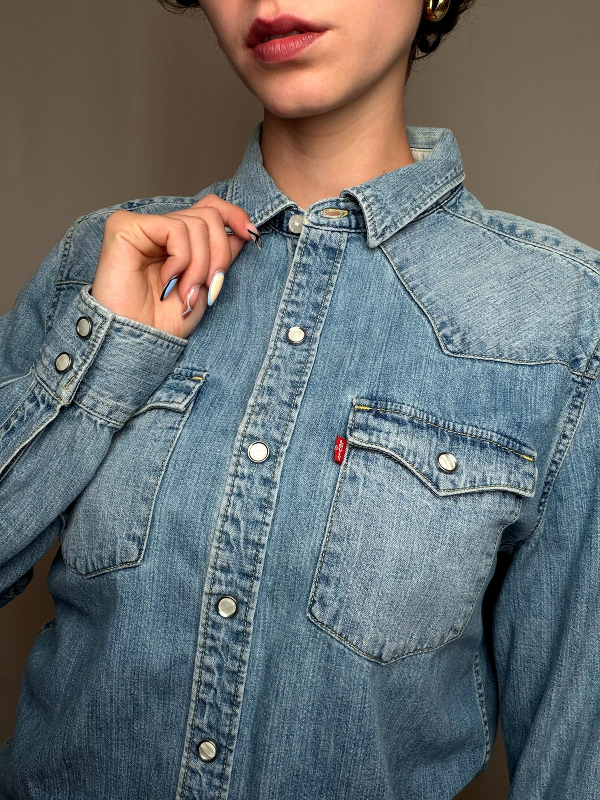 Chemise en jean bleu Levi's M vintage