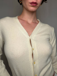 cardigan Écru Benetton S vintage