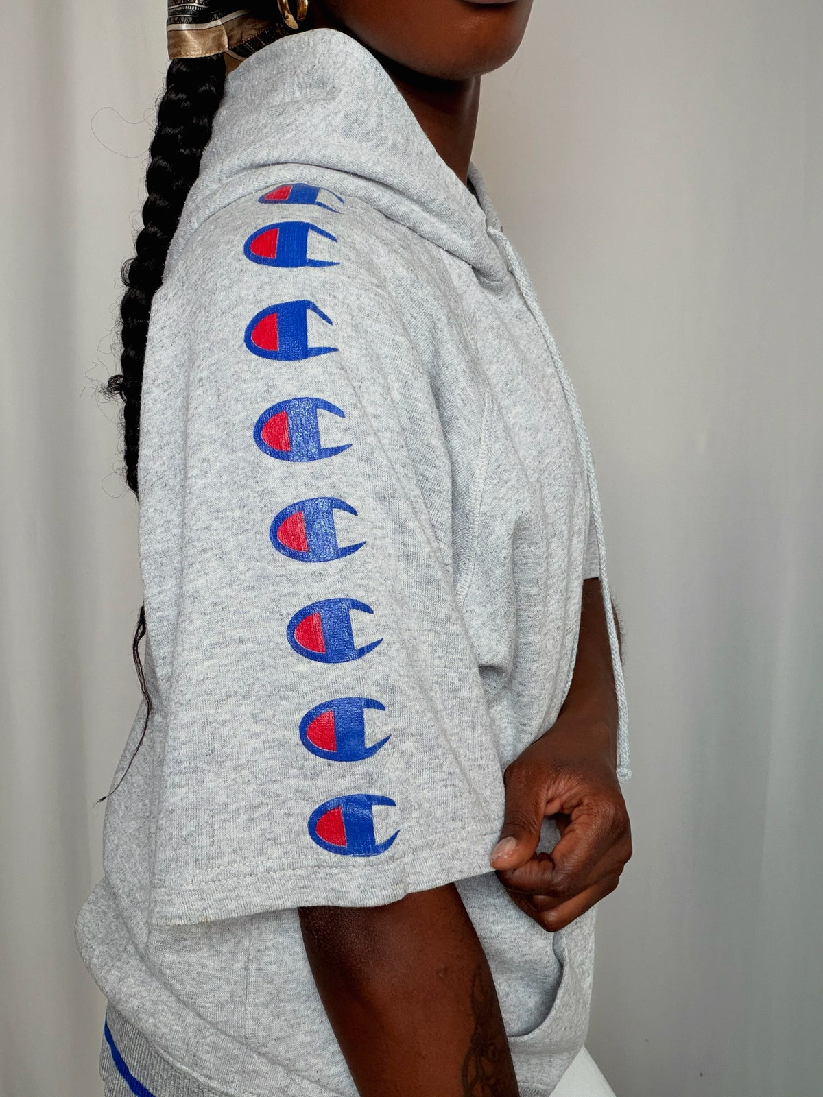 Jacket De Sport gris Champion L vintage