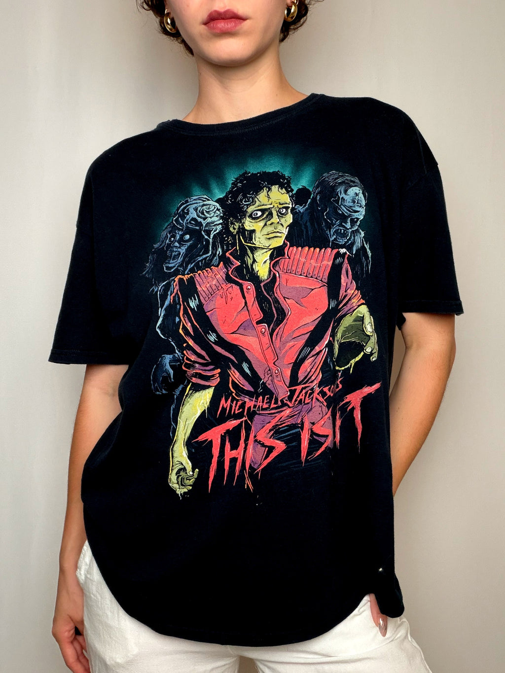 Tshirt Mickael Jackson noir XL vintage