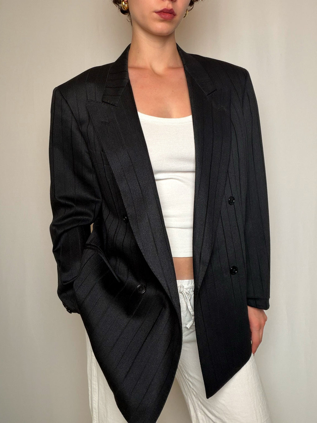 Blazer croisé Noir Cacharel vintage