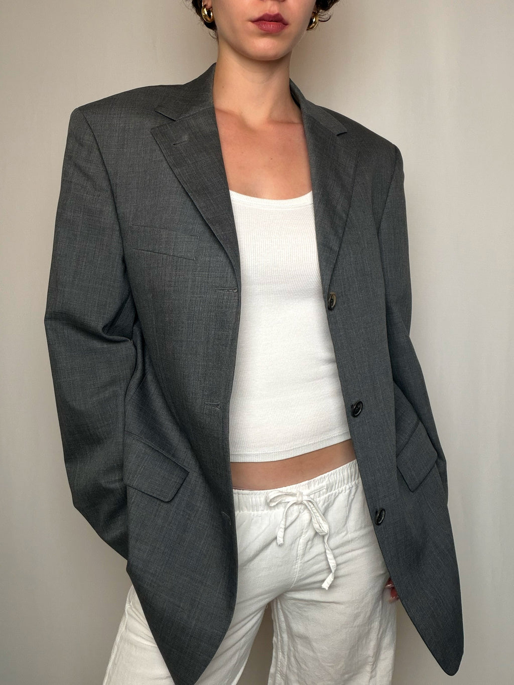 Blazer gris anthracite M vintage
