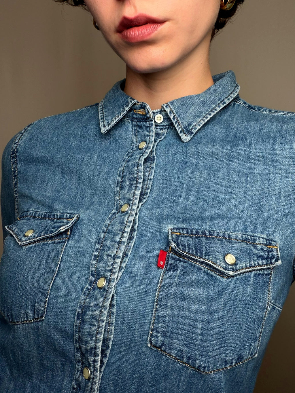 Chemise en jean bleu Levi's M vintage