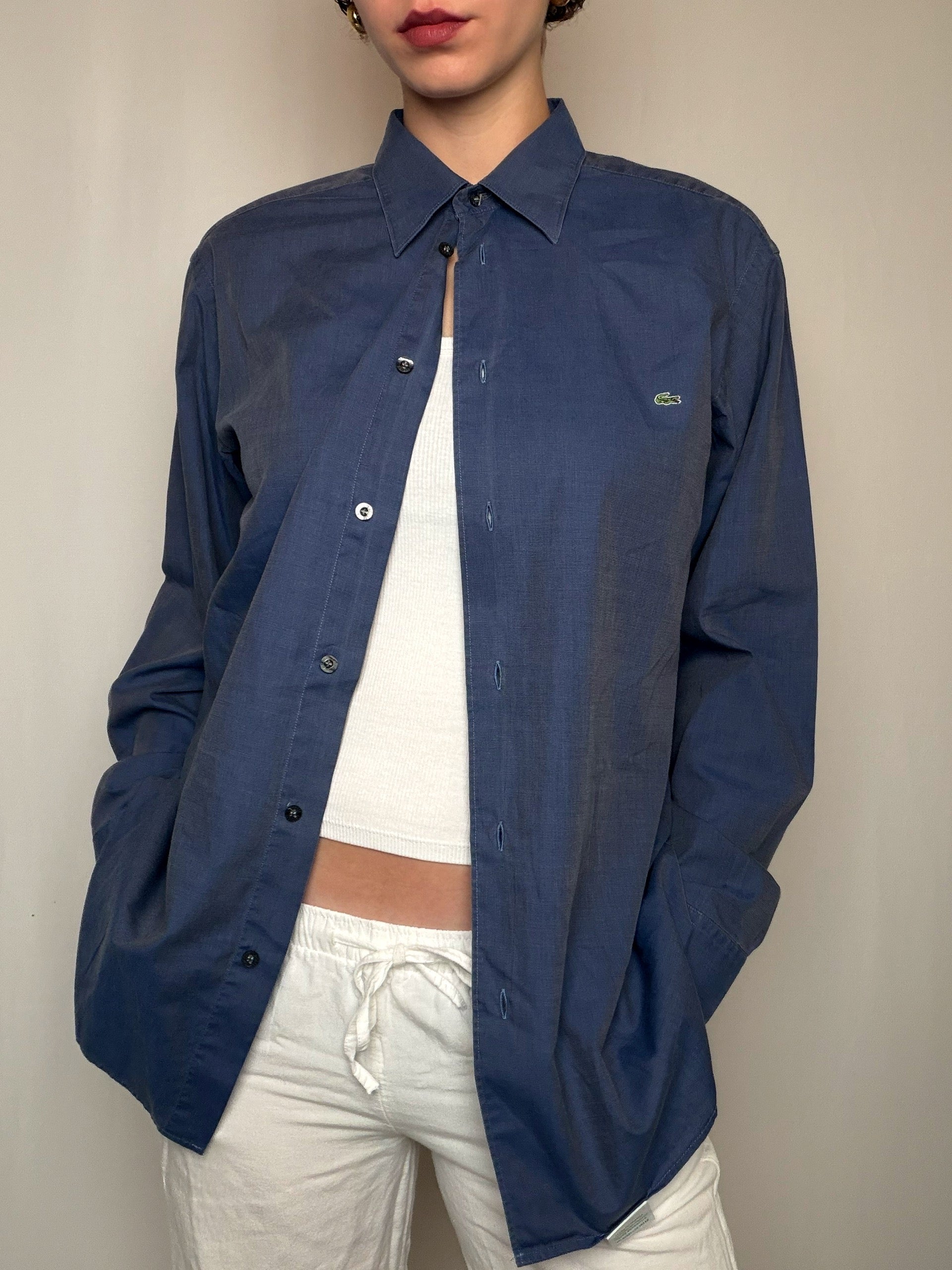 Chemise marine Lacoste S/M vintage