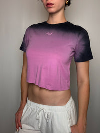 T-shirt court degradé rose Fila S vintage