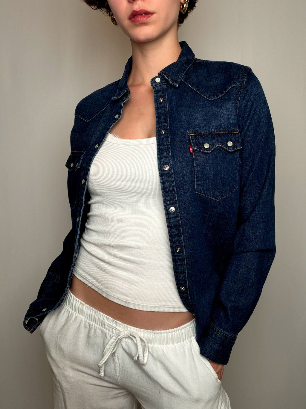 Chemise en jean Bleu Foncé Levi's M vintage