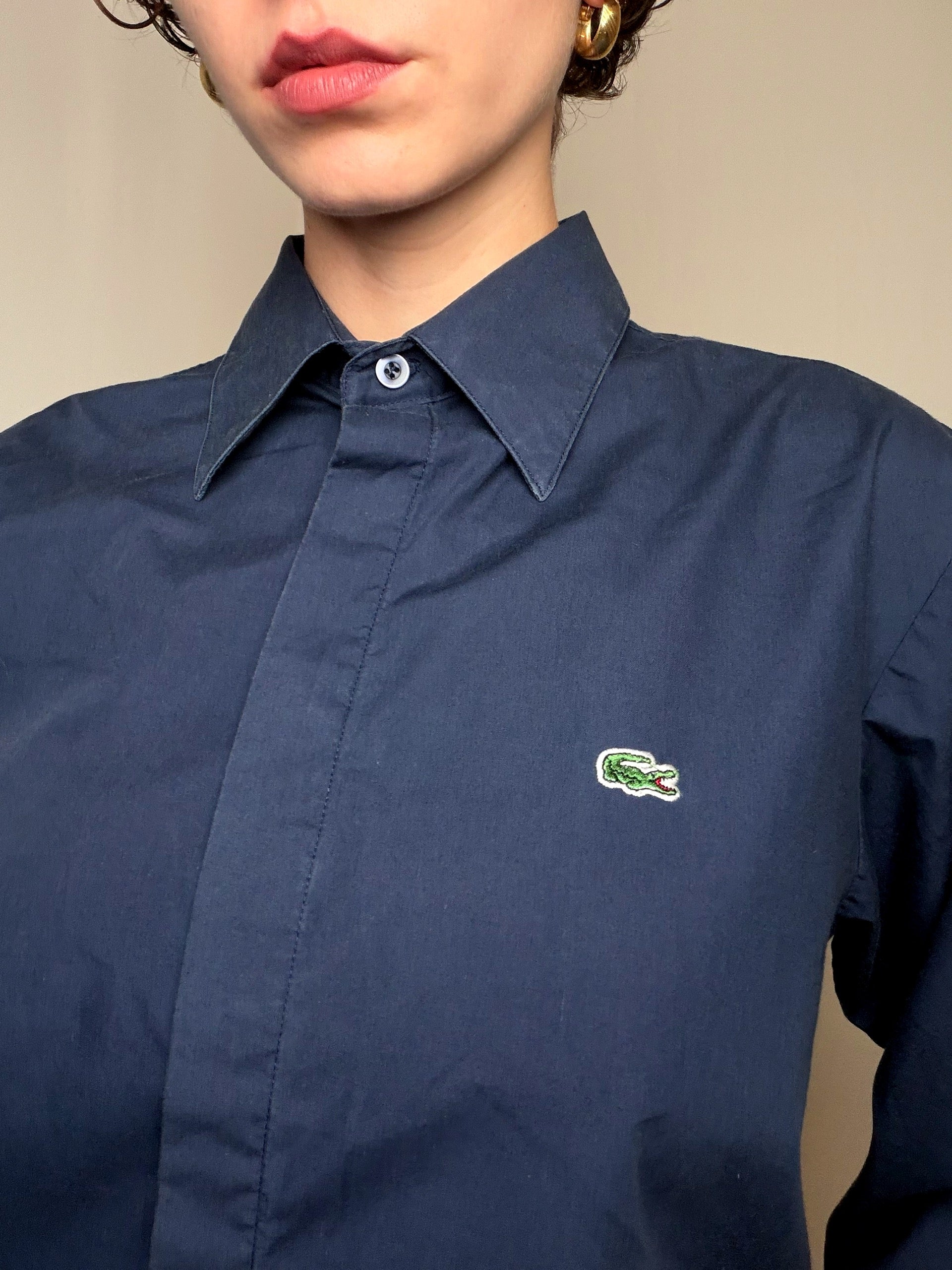 Chemise marine Lacoste M vintage