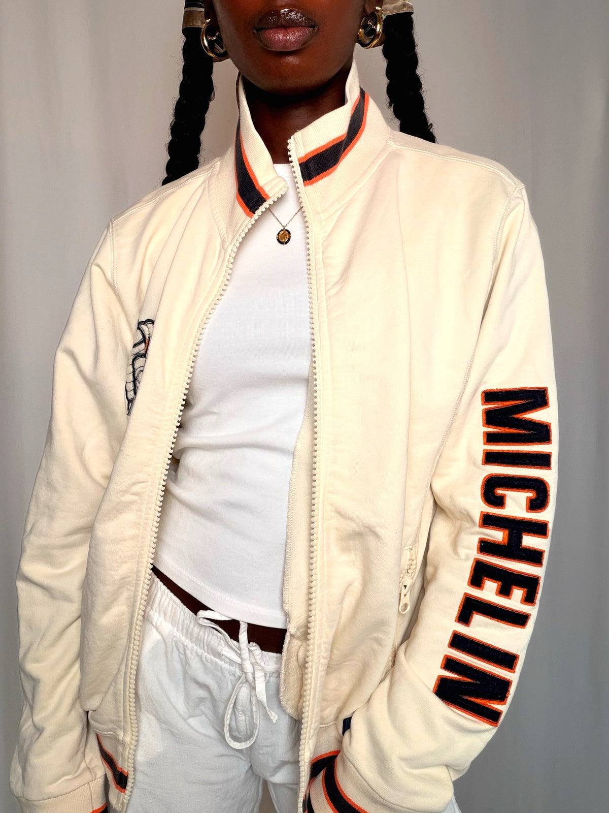 Jacket de sport beige Michelin L vintage
