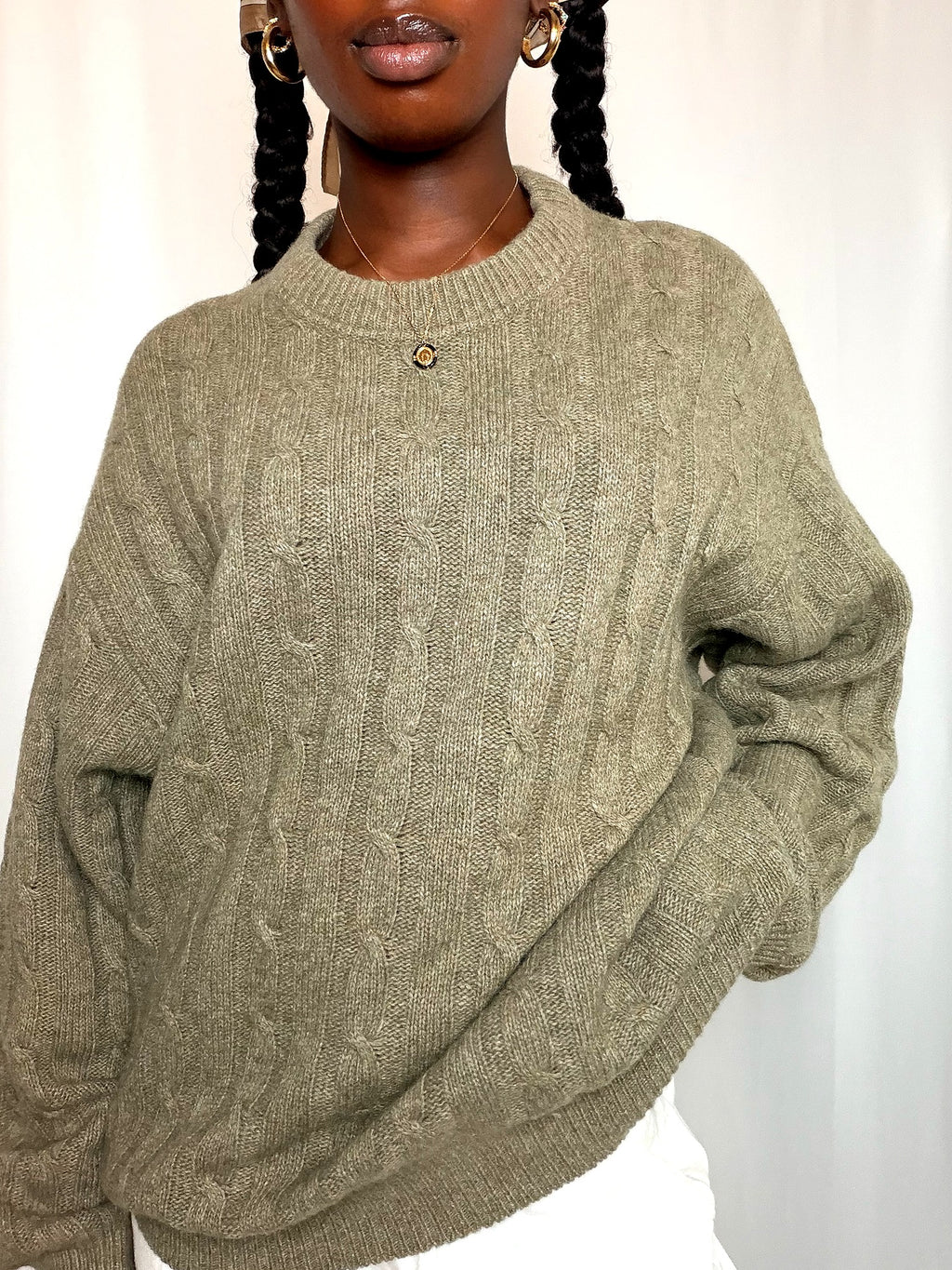 Pull kaki XL vintage