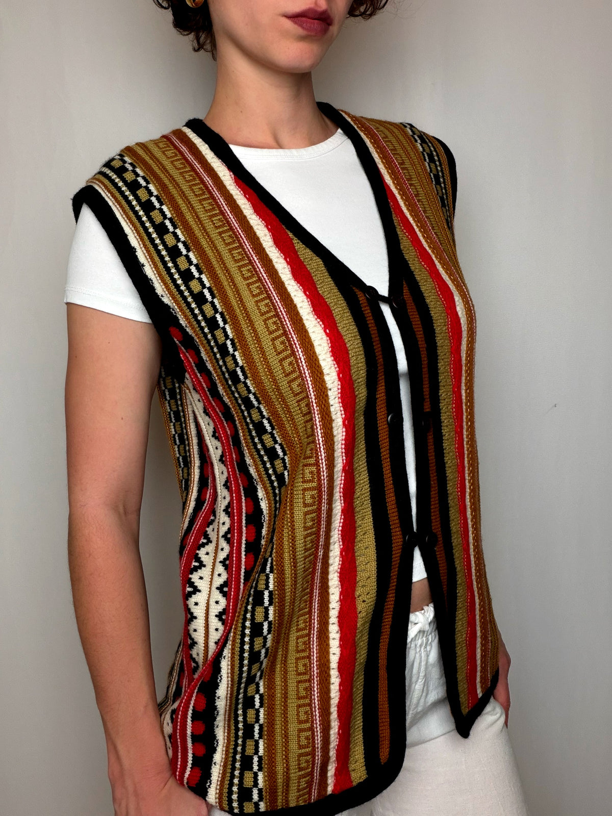 Gilet Multicolore L vintage