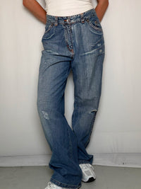 Jean bleu délavé Over-d M/L vintage