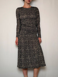 Robe longue smockée à fleurs M/L vintage