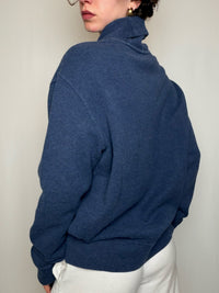 Sweat col chale bleu Ralph Lauren L vintage