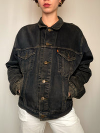 Jacket en denim Noir Délavé Levi's XL vintage