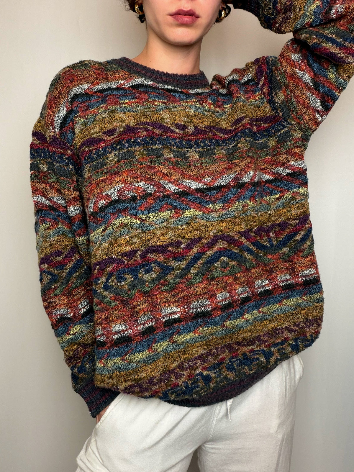 Pulle en laine Multicolore L/XL vintage