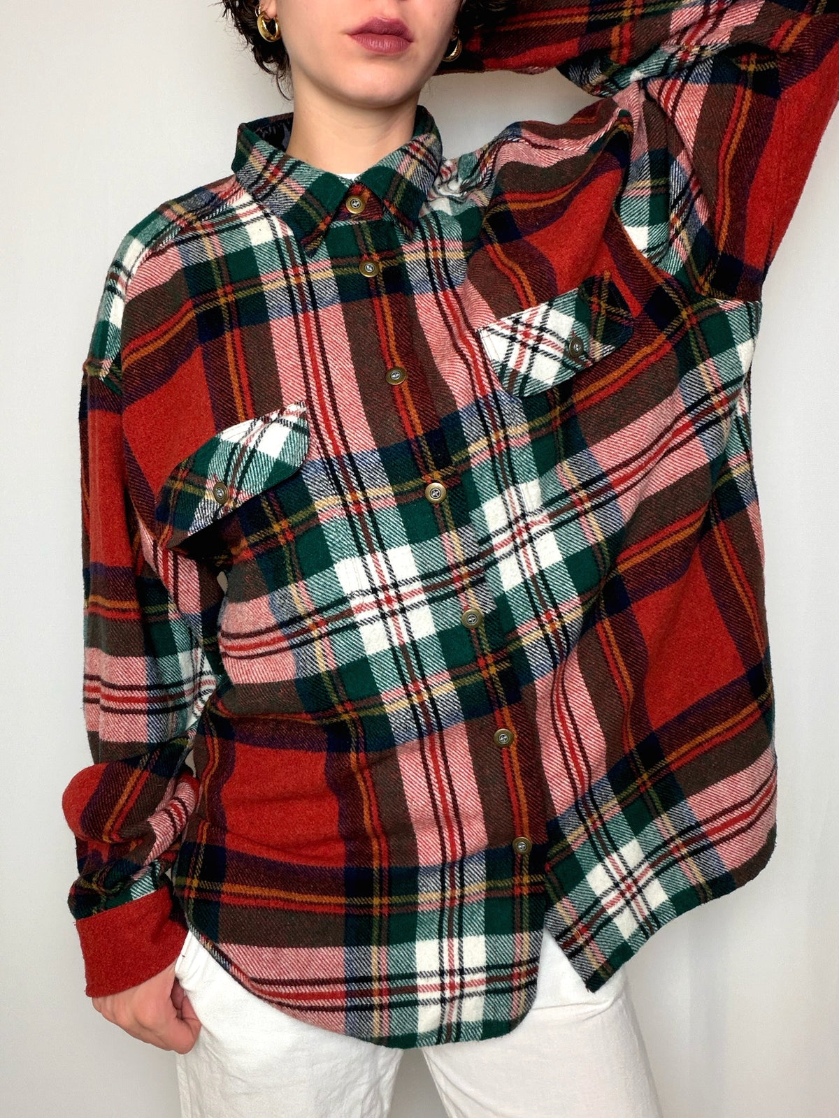 Chemise en flannelle à carreaux L vintage