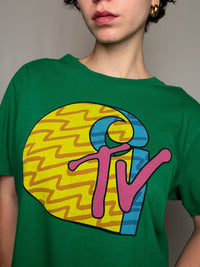 T-shirt Vert Carhartt x MTV M vintage