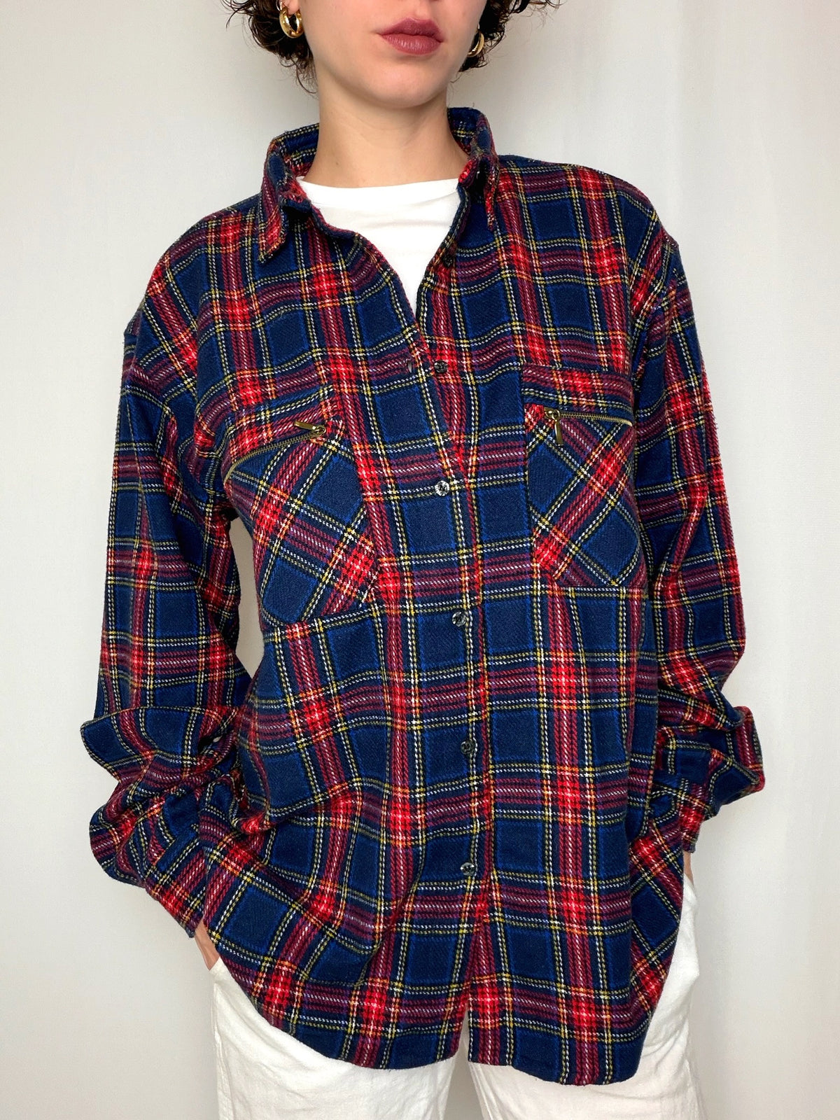 Chemise en flannelle à carreaux L vintage