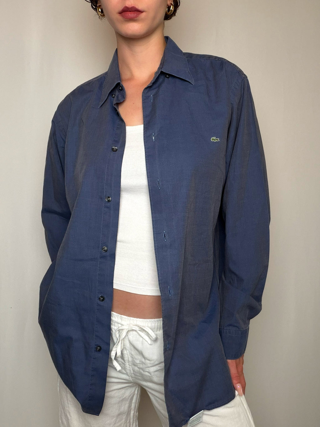 Chemise marine Lacoste S/M vintage