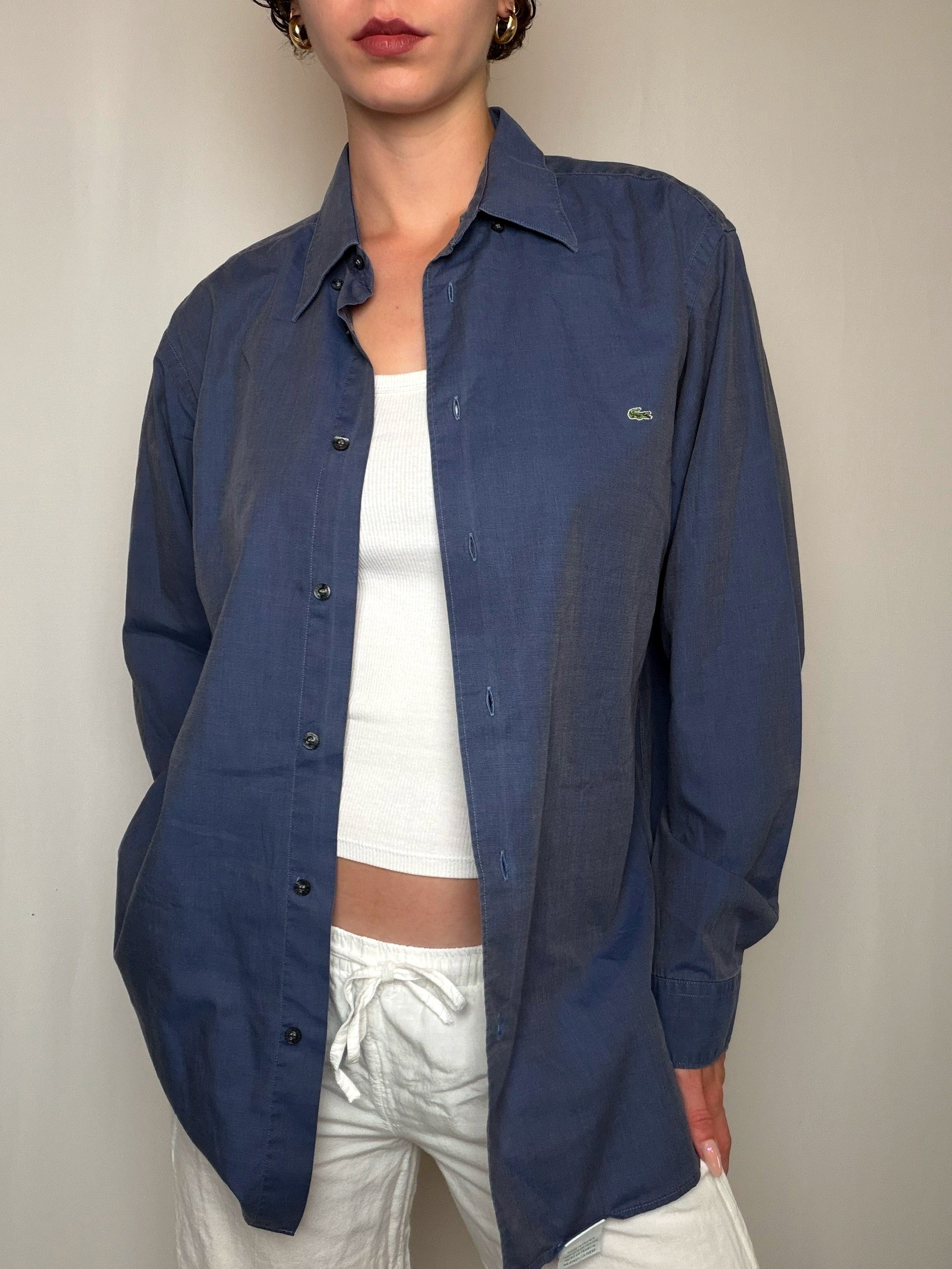 Chemise marine Lacoste S/M vintage