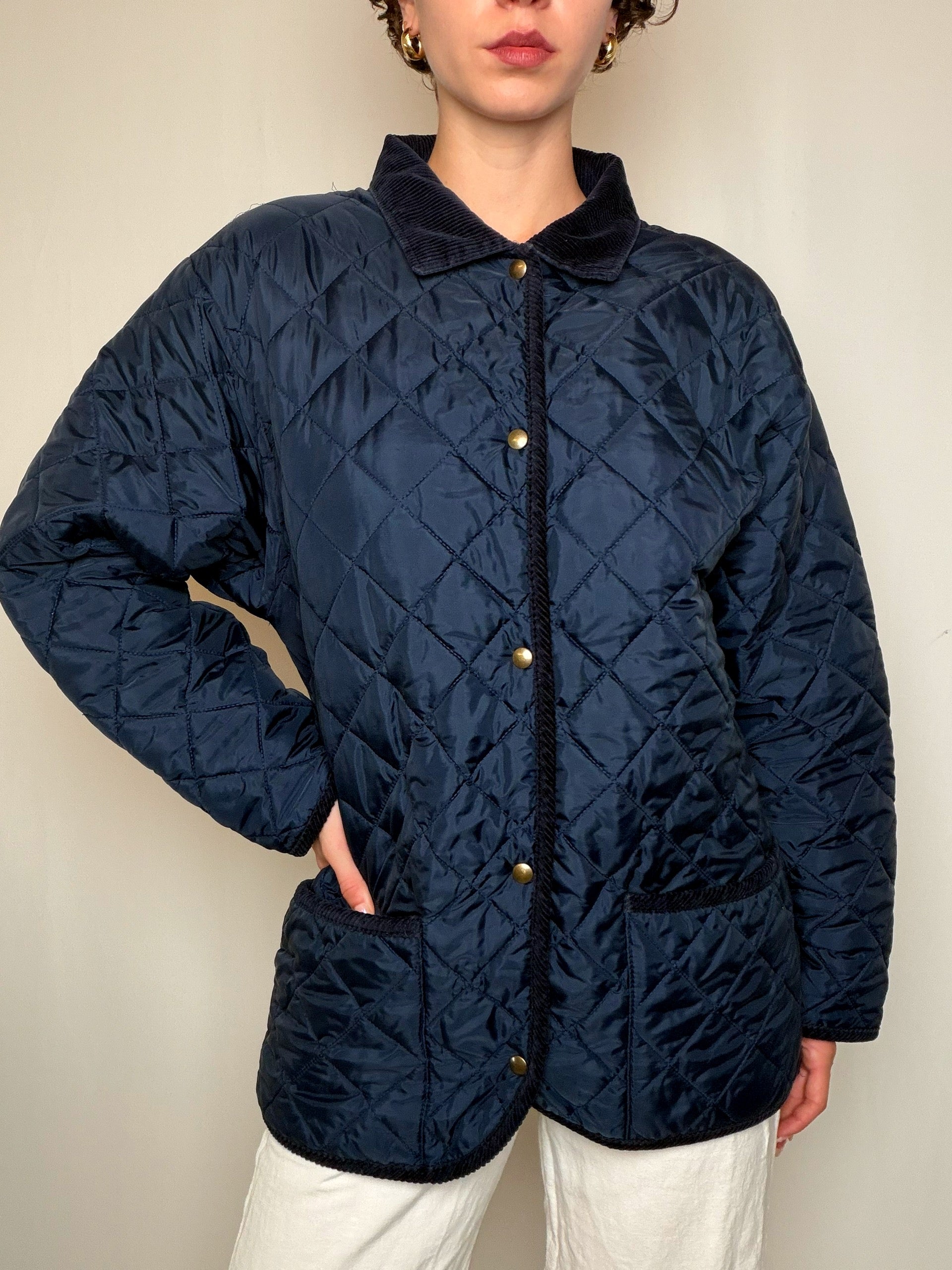 Matelassée Bleu Marine M/L vintage