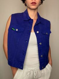 Gilet violet Benetton S vintage