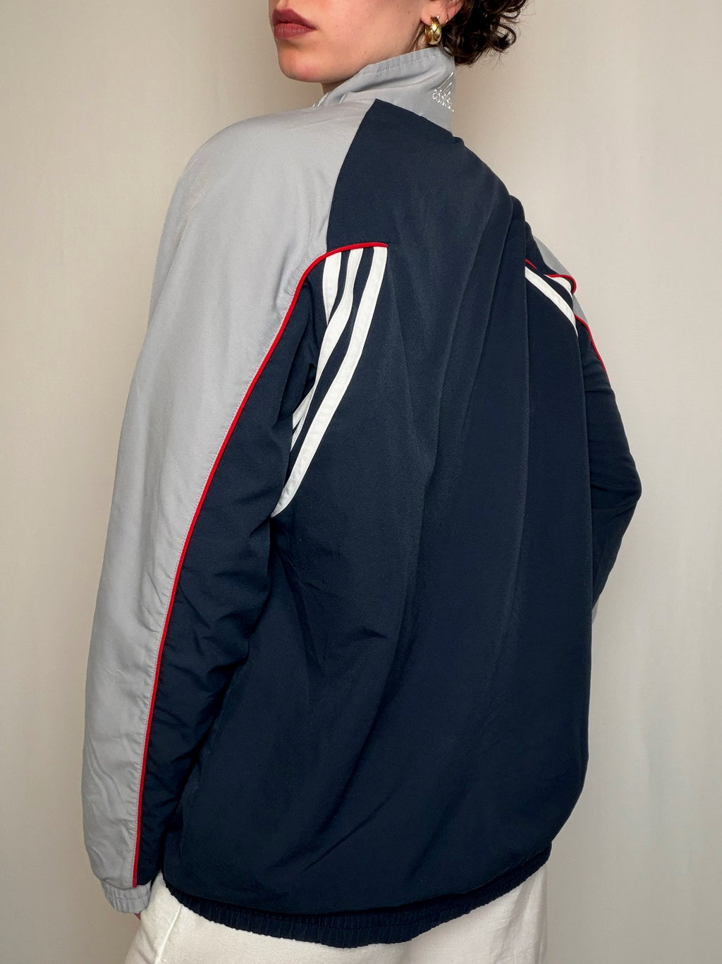 Jacket de sport marine et gris Adidas S vintage