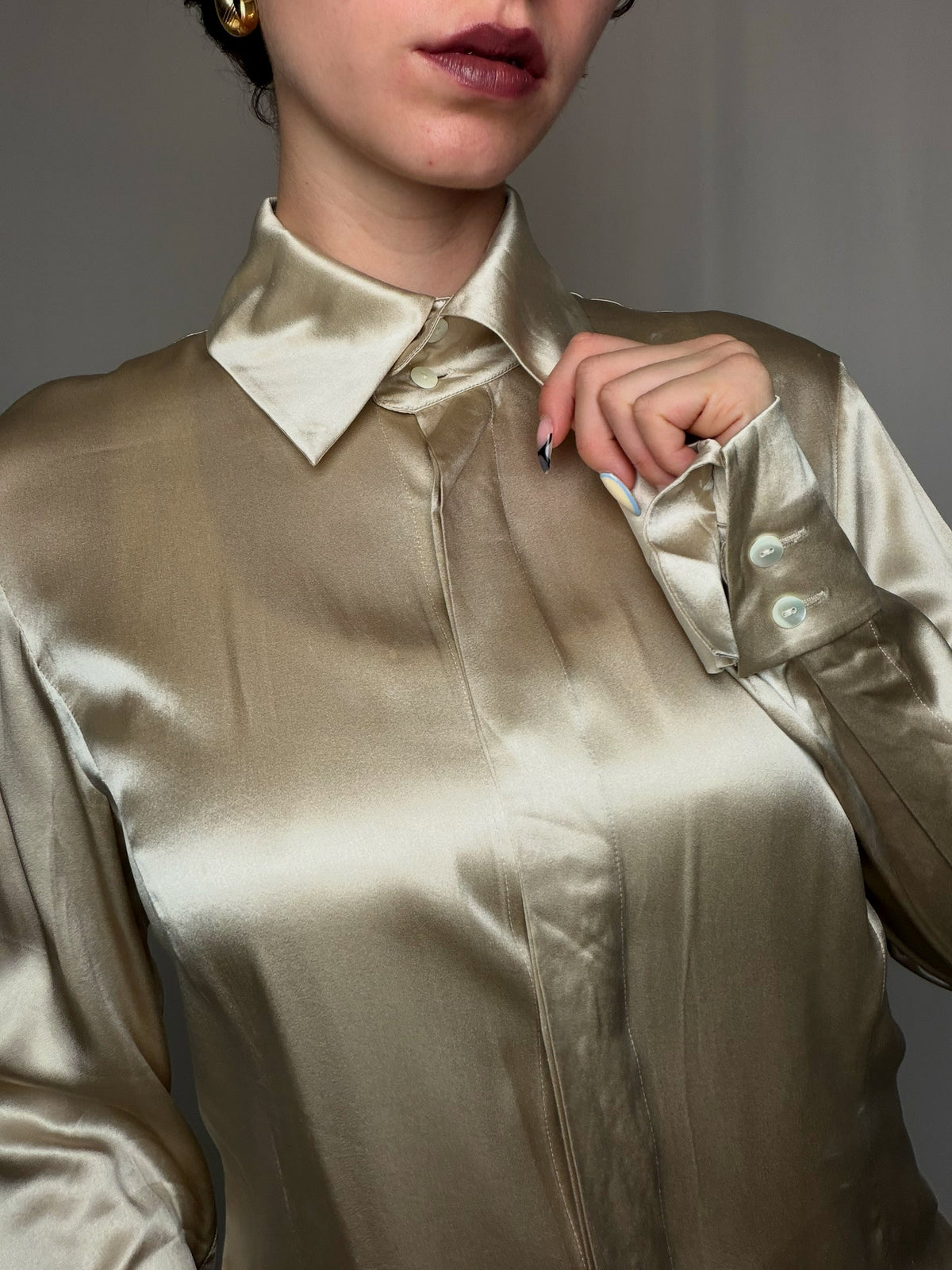 Chemise champagne M/L vintage
