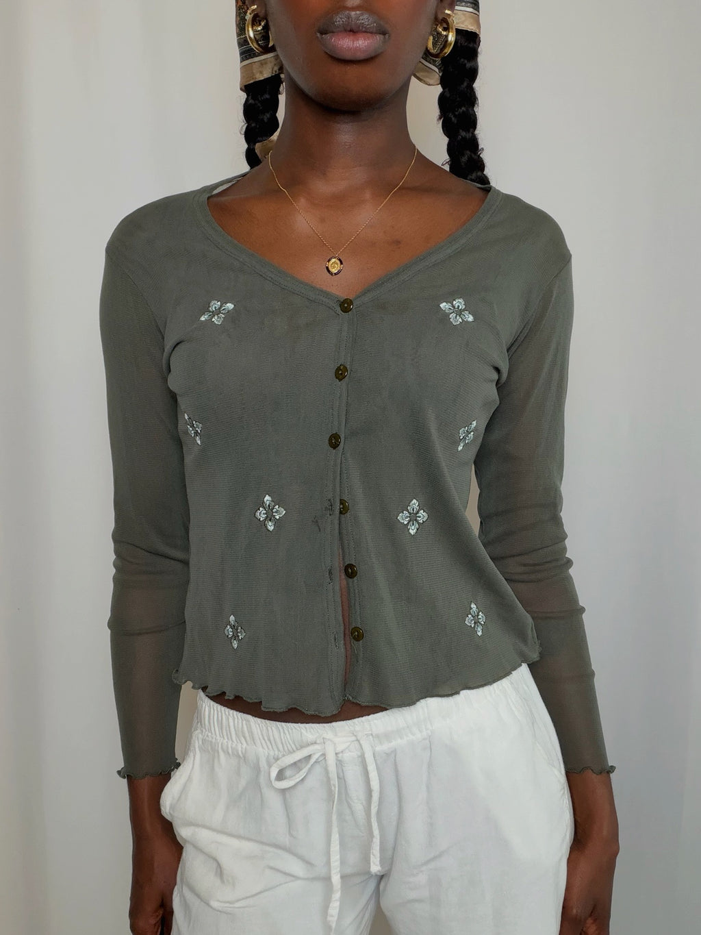 Top Vert Kaki S/M vintage