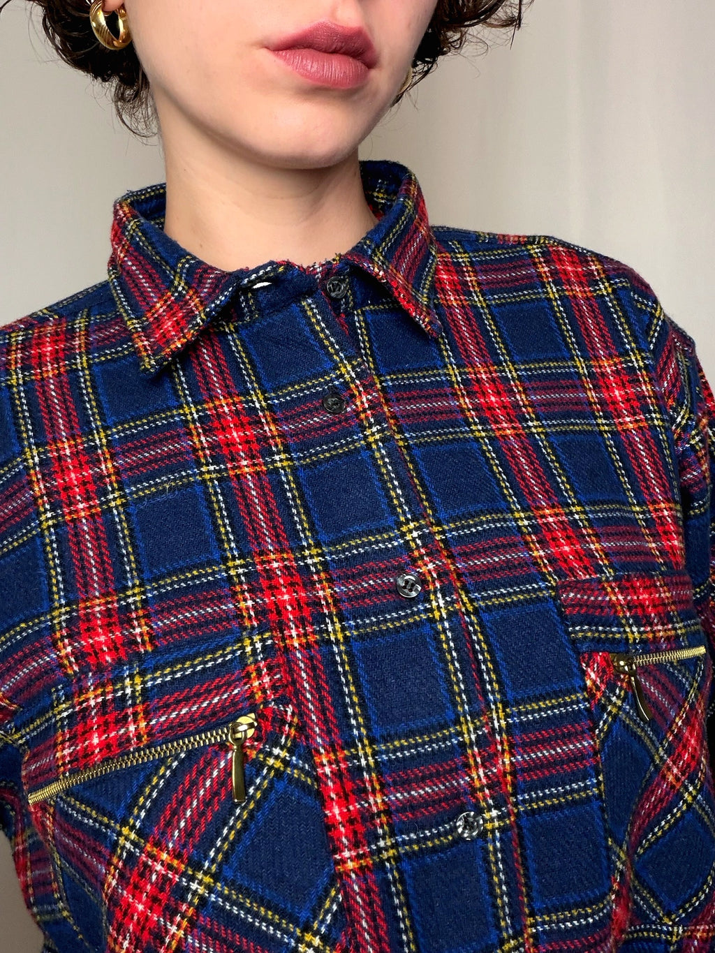 Chemise en flannelle à carreaux L vintage