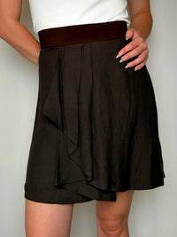 Jupe fluide brune S/M vintage
