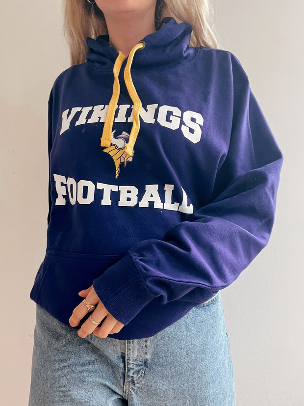 Pull vintage américain violet et jaune L