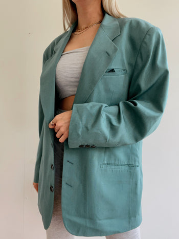 Veste blazer vintage verte L/XL